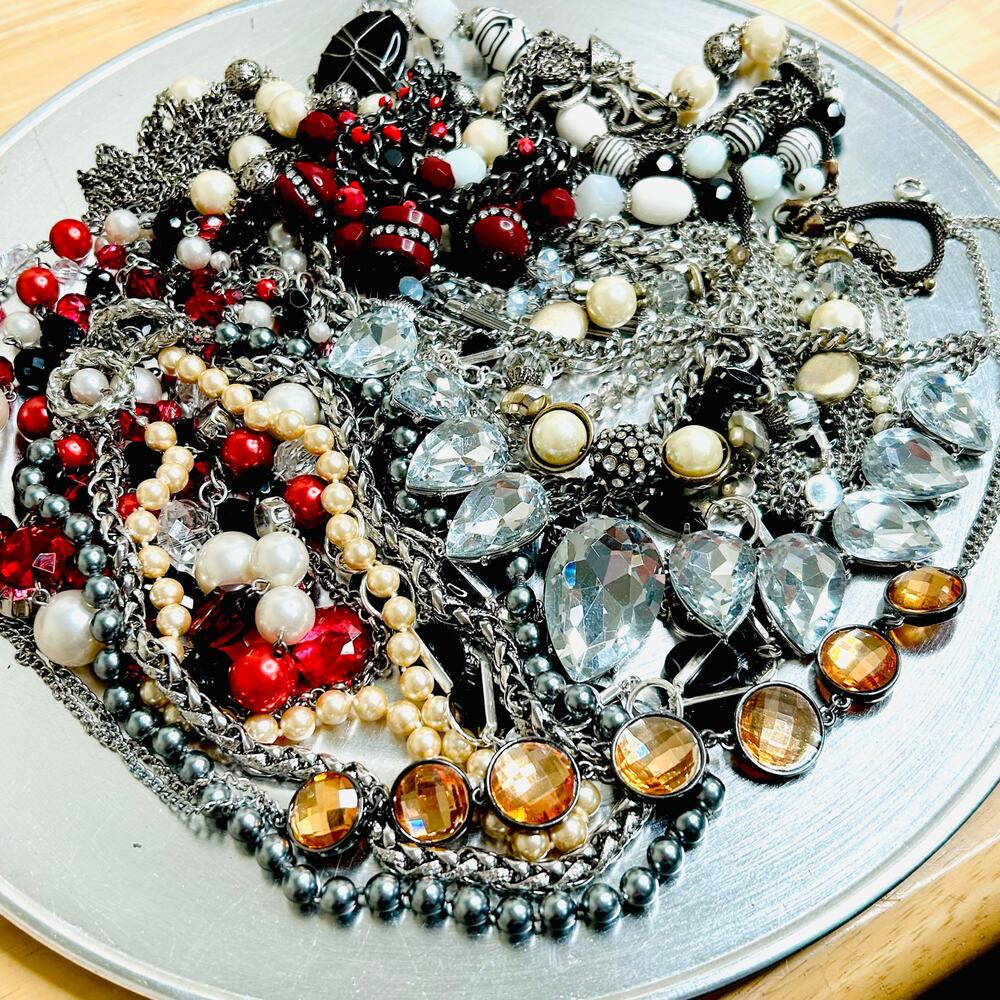Modern Jewelry Mixed Lot Sparkly Colorful Statements Good Wearable Condition